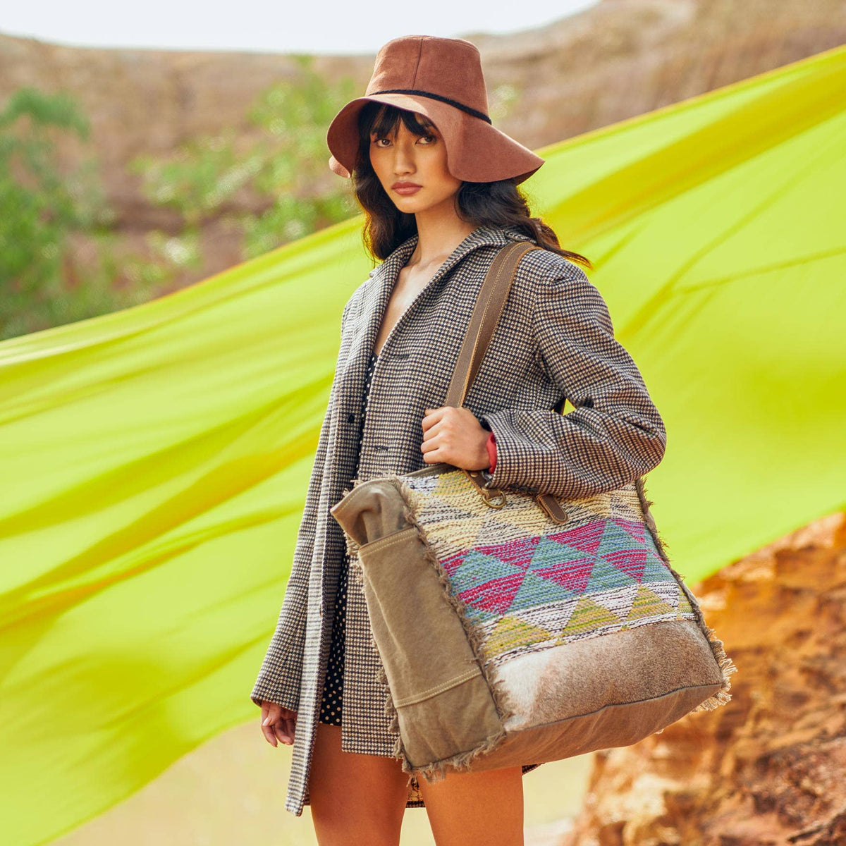 Vibrant Pyramids Weekender Bag