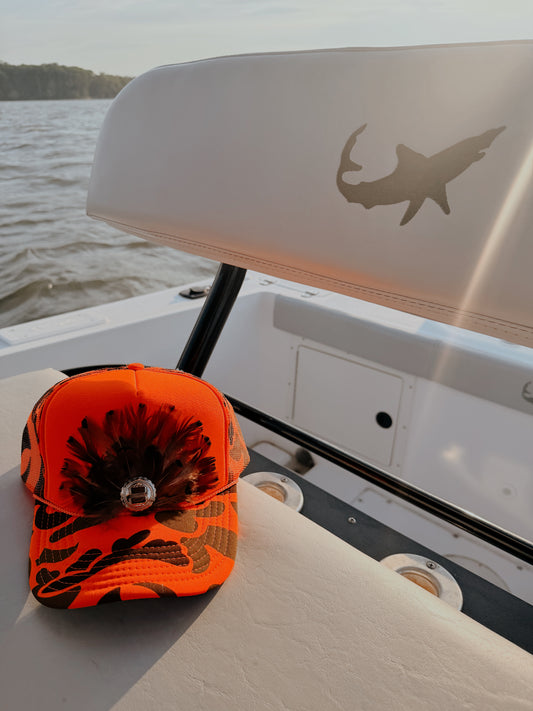 Coastal Feather Trucker Hat