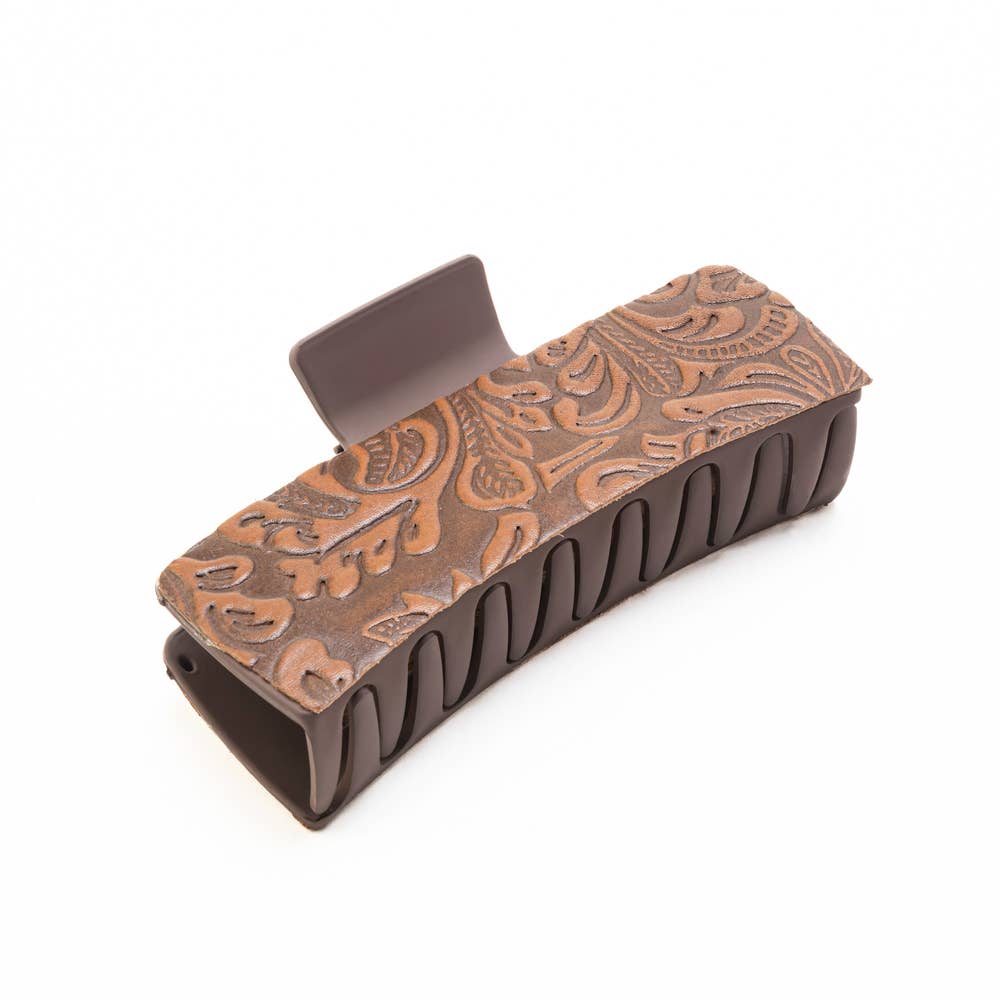 High Vista Hair Comb Clip In Turquoise: Black-White