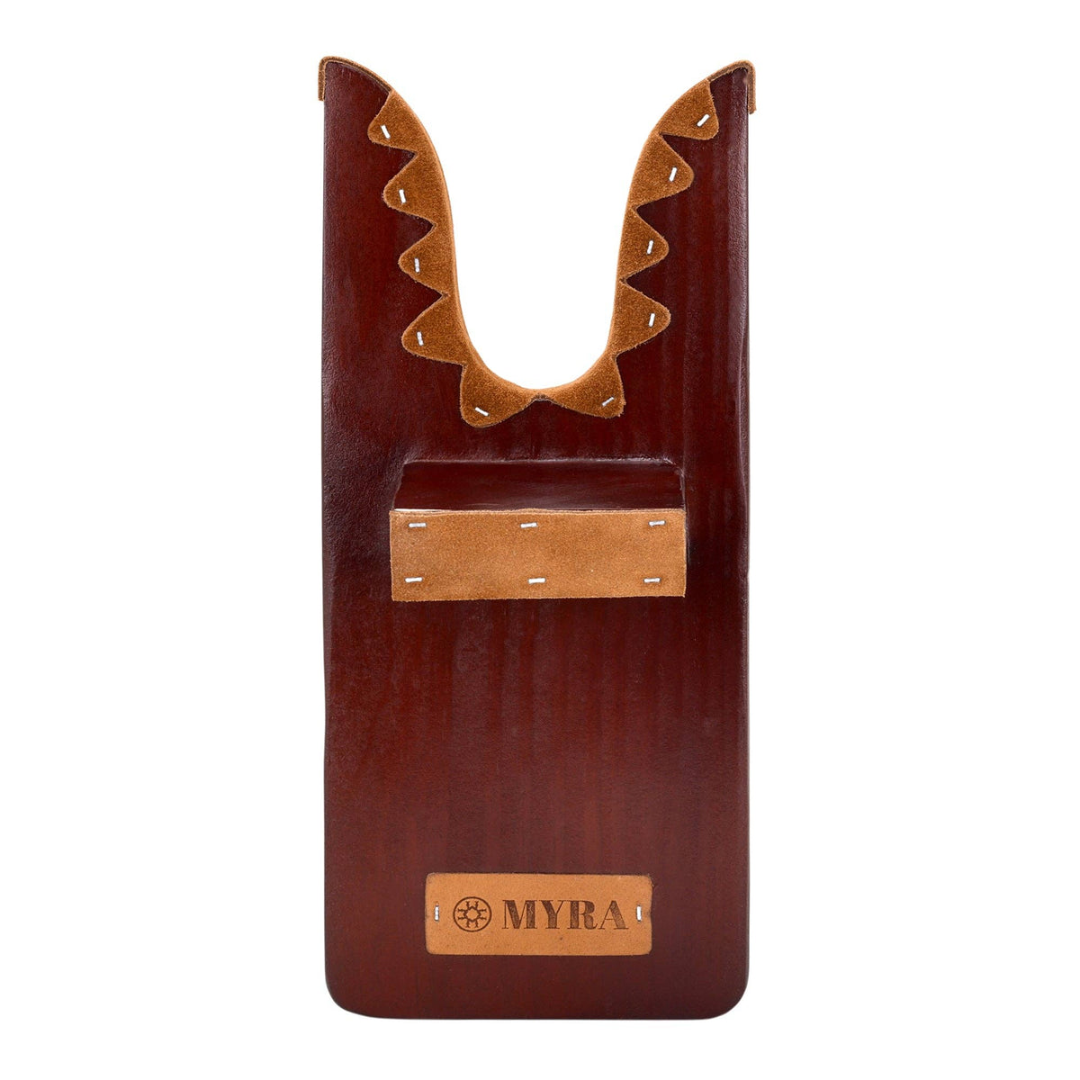 Chuckline Boot Jack in tan with hair on and embroidered detail: Tan