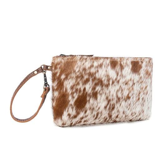 White & Brown Hairon Small Bag