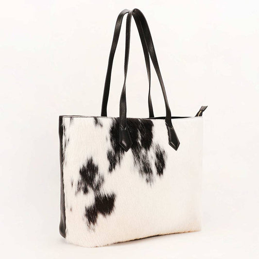 Loyal West Black and white cowhide bag