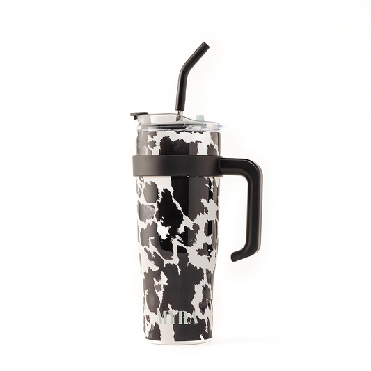 Wide Wyoming Tumbler In Black and White: WITHOUT TOOLING