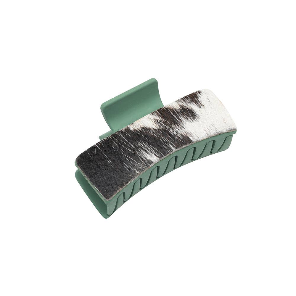 Western Spirit Hair Comb Clip: Turquoise Embossed