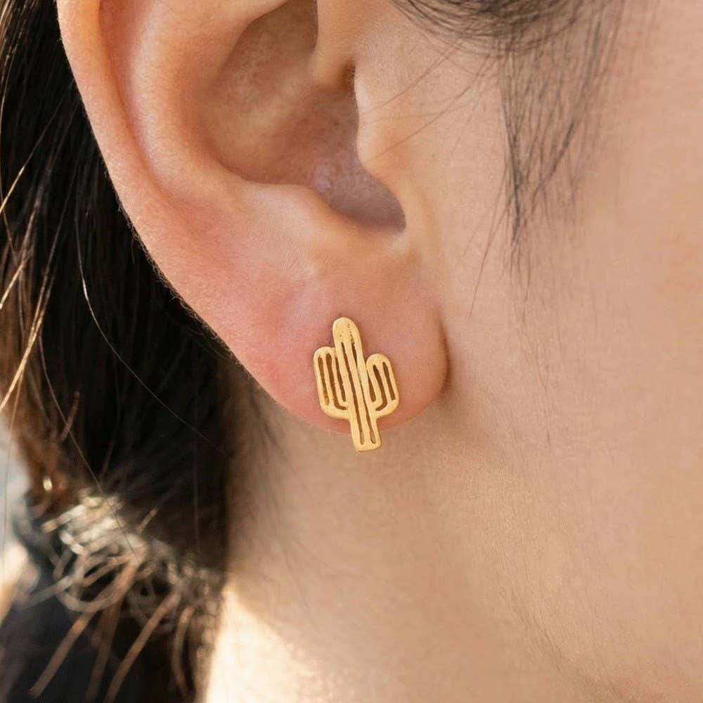 Desert Cactus Stud Earrings: G