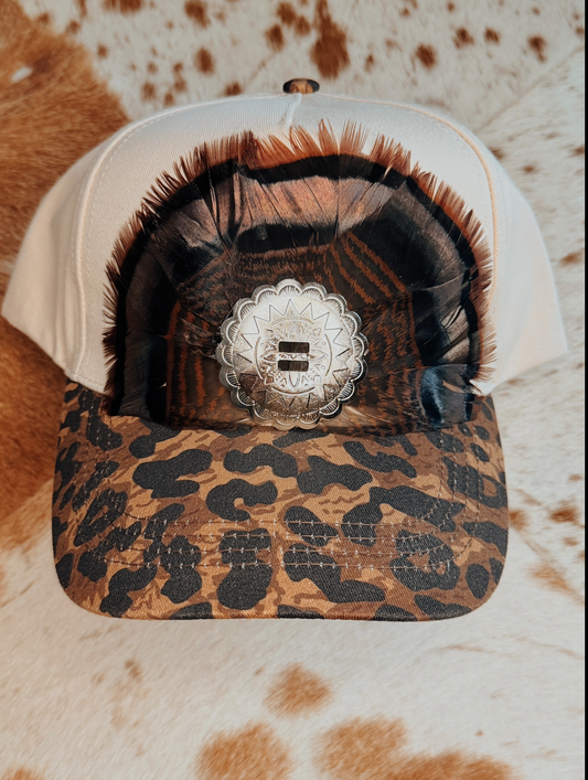 Turkey Feather Trucker Hat