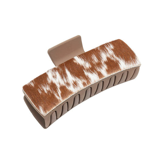 Blossom Ridge Hair Comb: Brown & White