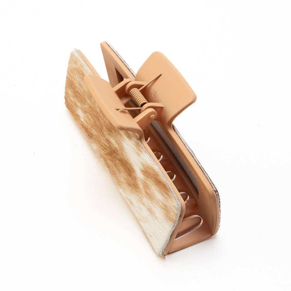 High Vista Hair Comb Clip In Light Brown: Brown-Embossed