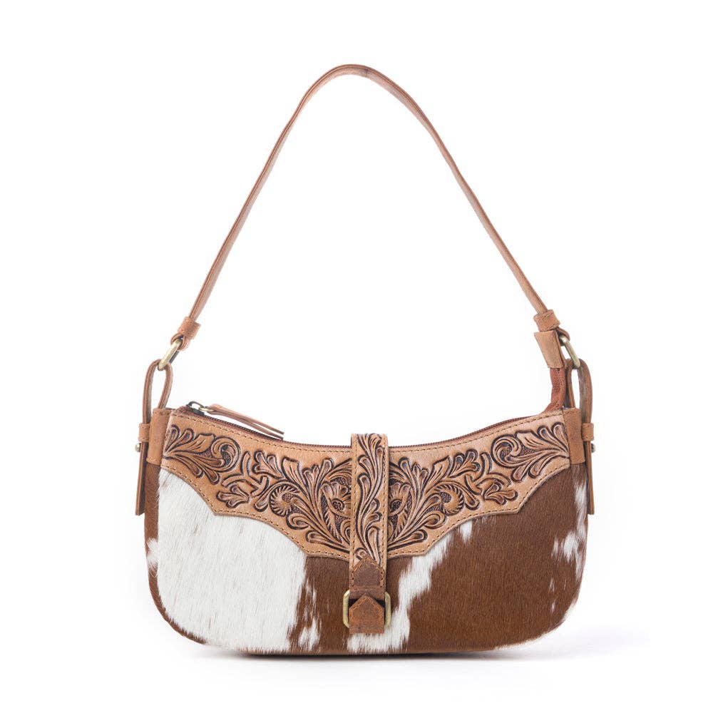 Yellowstone Timberline Handtooled Bag in Walnut Brown: Walnut Brown