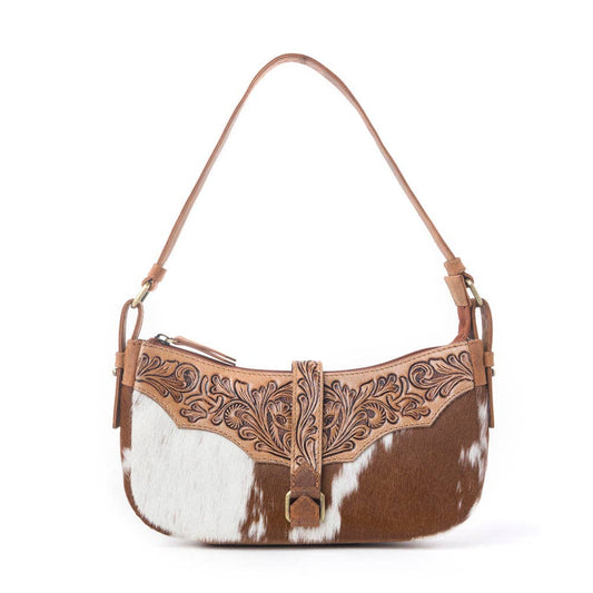 Yellowstone Timberline Handtooled Bag in Walnut Brown: Walnut Brown