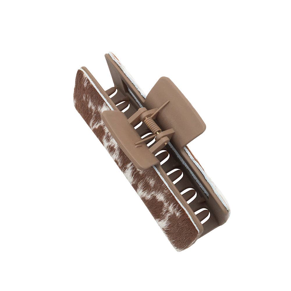 Blossom Ridge Hair Comb: Brown Embossed