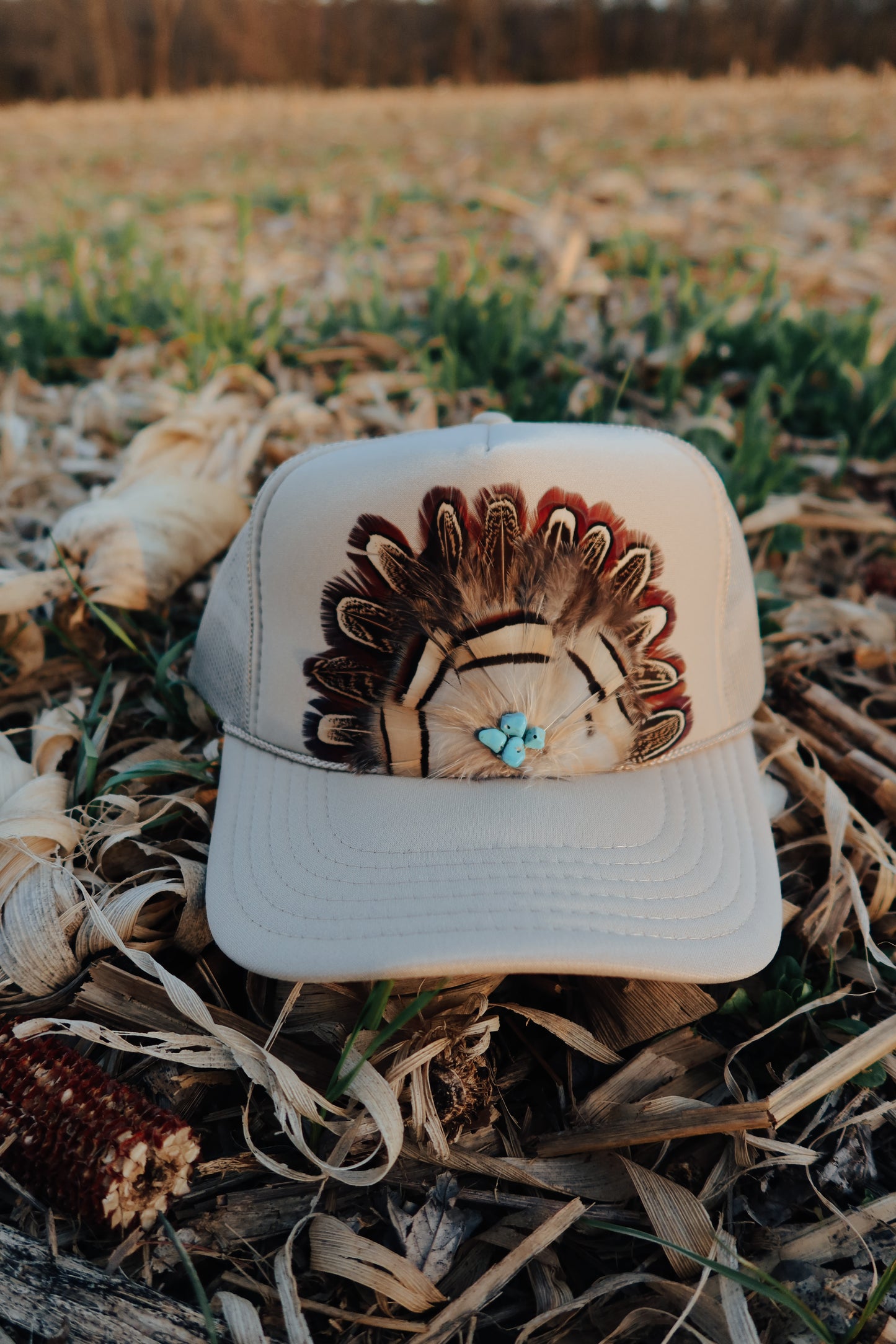 Turquoise Combo Trucker Hat