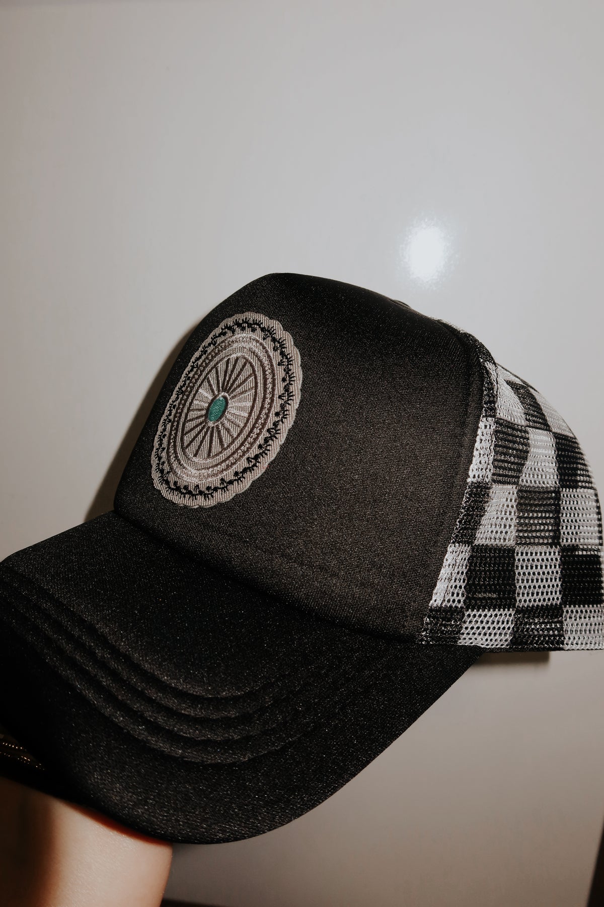 Punchy Checkered Trucker