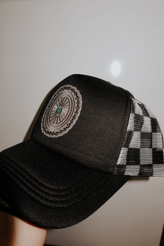 Punchy Checkered Trucker