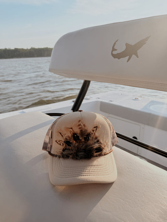 Coastal Feather Trucker Hat