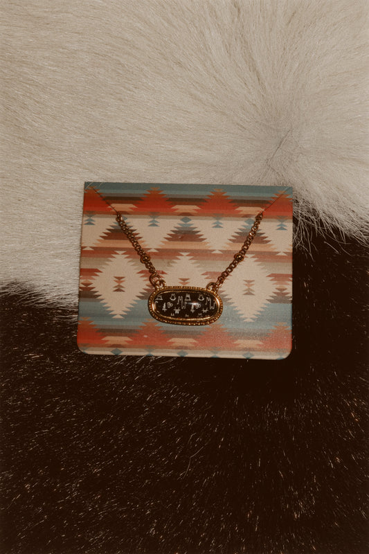 Branded Western Gold Necklace