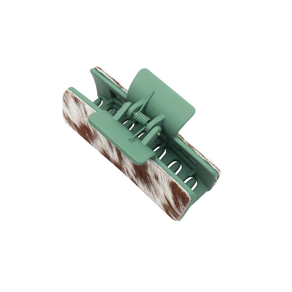 Western Spirit Hair Comb Clip: Turquoise Embossed