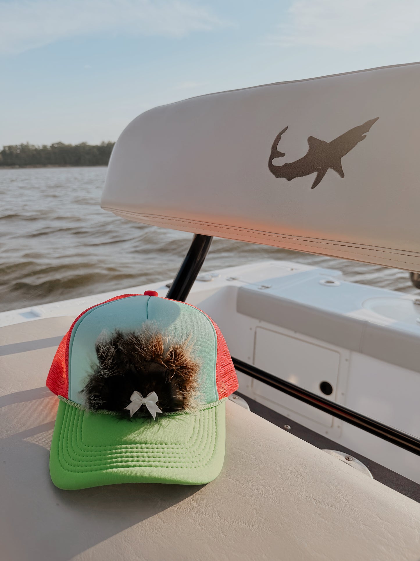Coastal Feather Trucker Hat