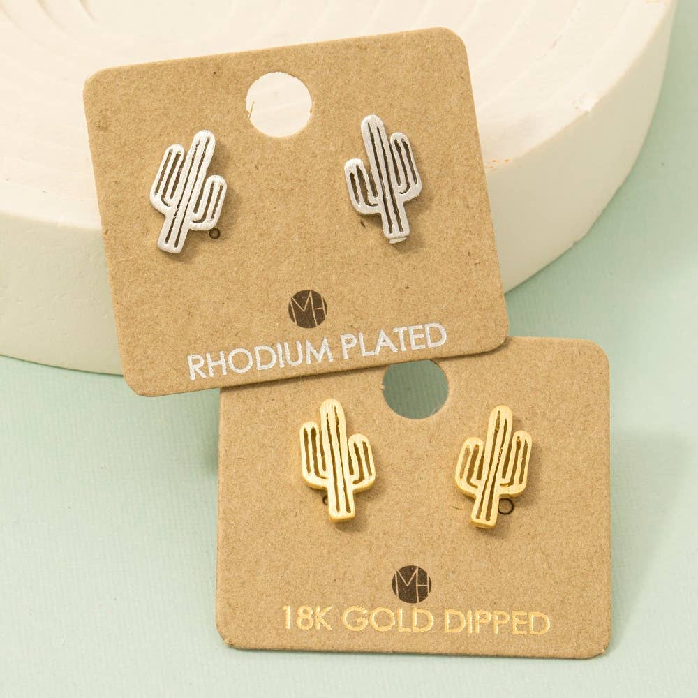 Desert Cactus Stud Earrings: G