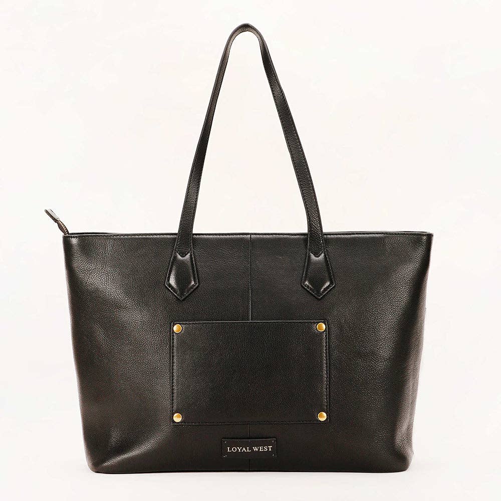 Loyal West Black and white cowhide bag