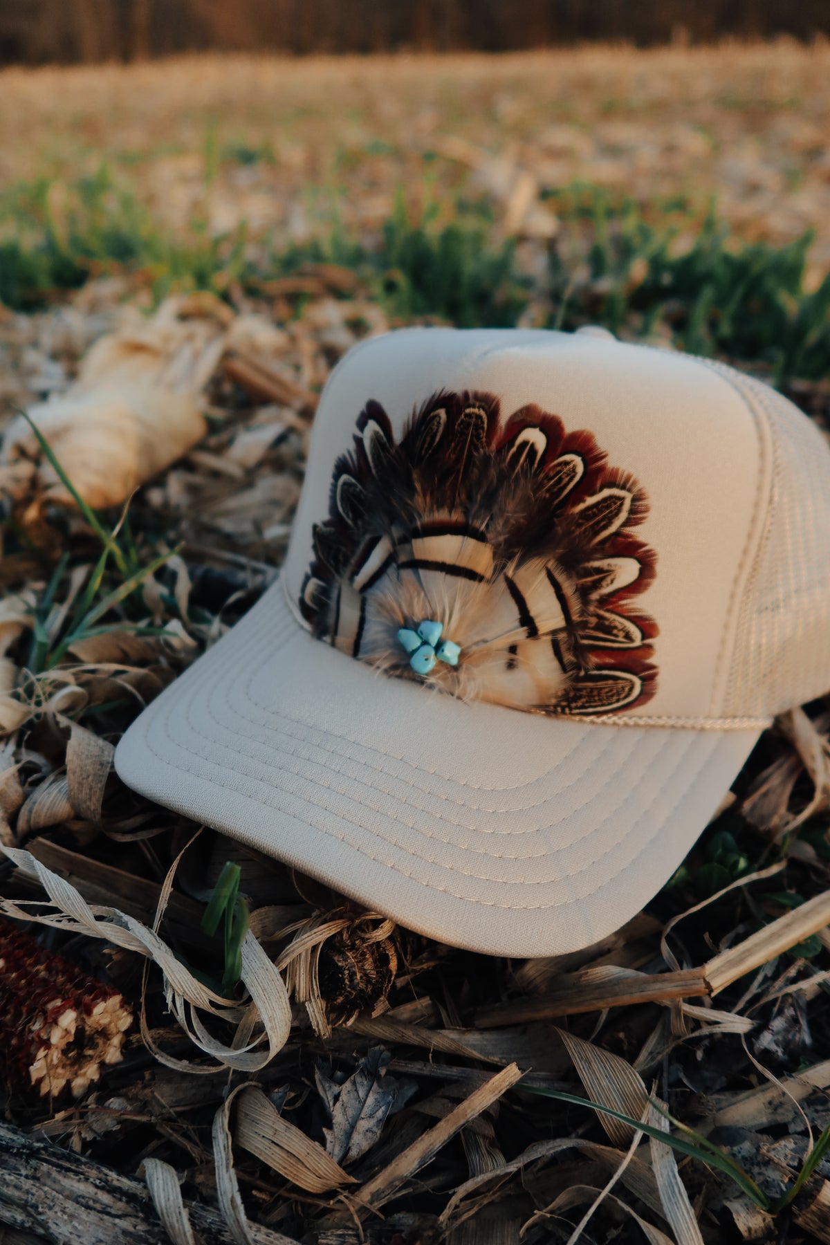 Turquoise Combo Trucker Hat