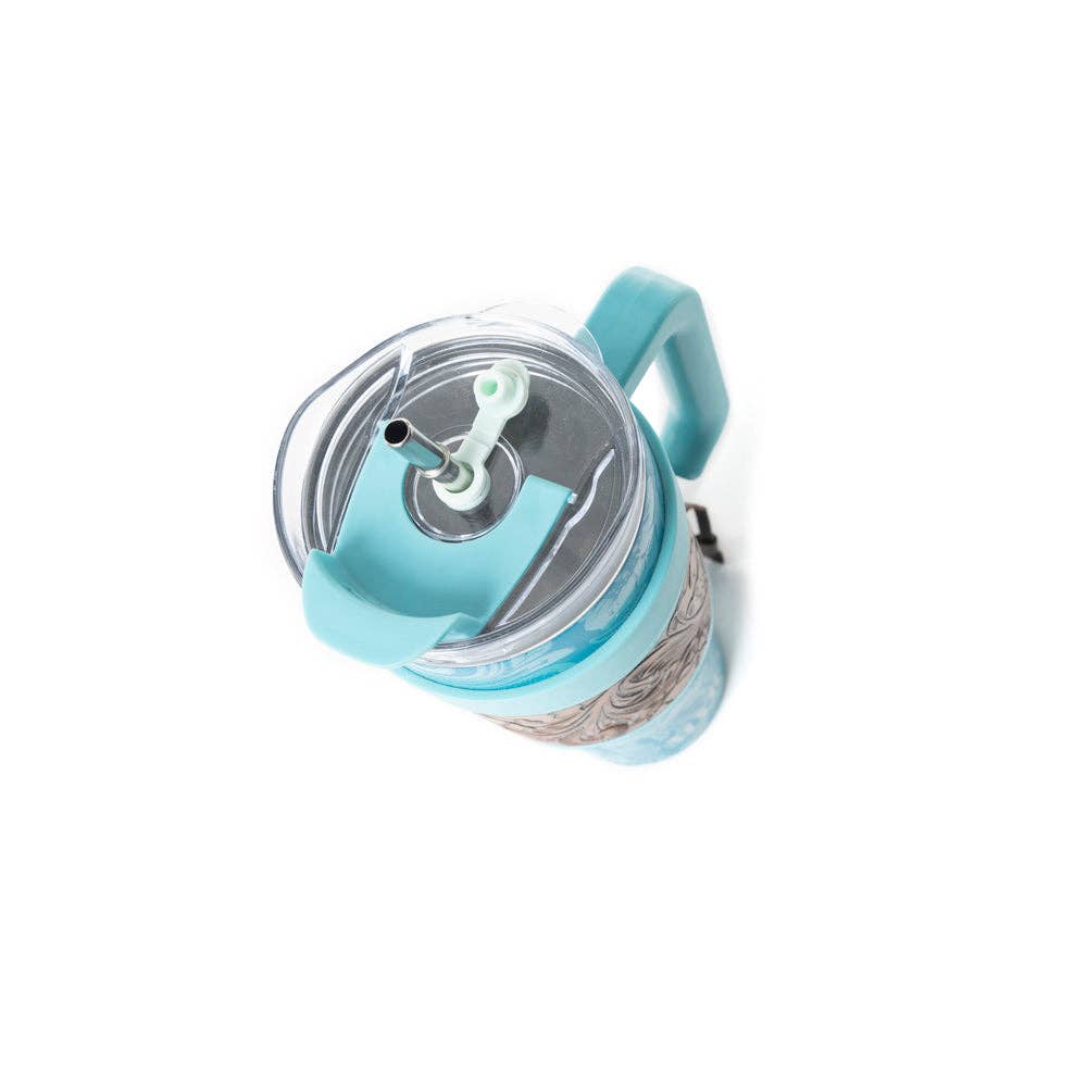 Wide Wyoming Tumbler In Blue: WITHOUT TOOLING