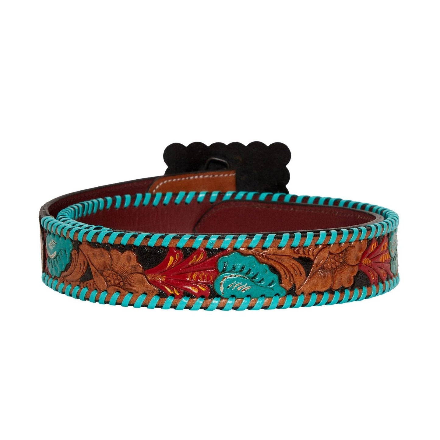 Tooled Leather Women's Belt / MEDIUM