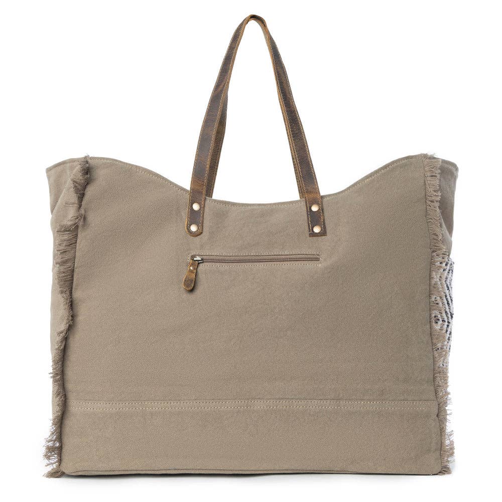 Sand Weaver Weekender Bag: Rich Chocolate & Olive Sandstone
