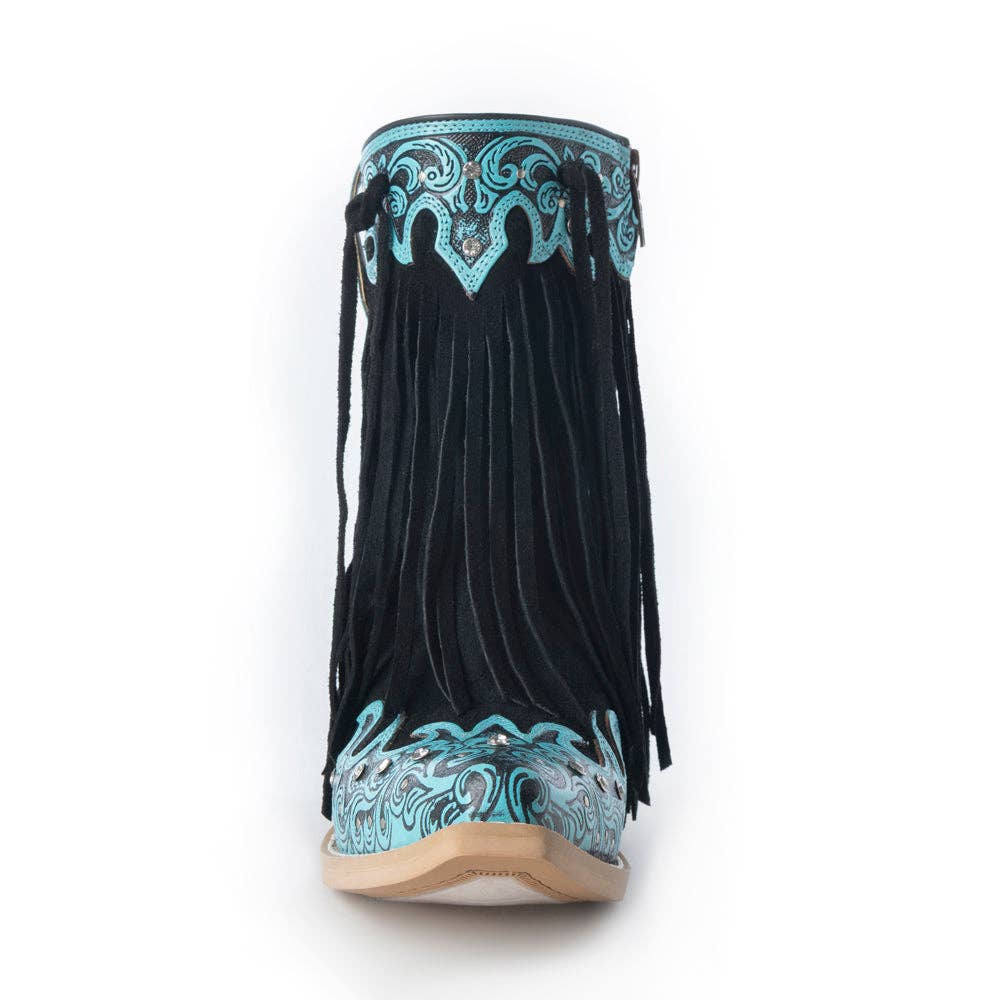 Nashville Nights Boots for Women in Twilight, Handtooled Genuine Leather with Swarovski Stones: Twilight / 11
