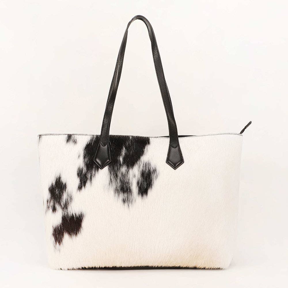 Loyal West Black and white cowhide bag