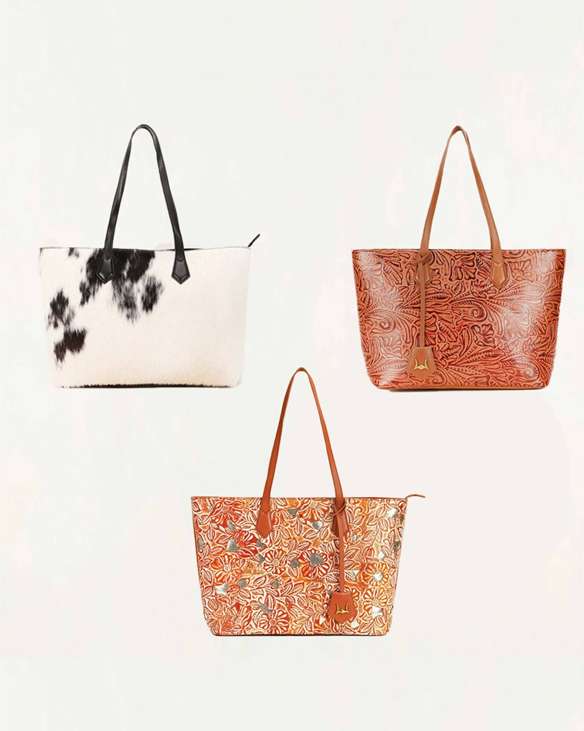 Loyal West Black and white cowhide bag