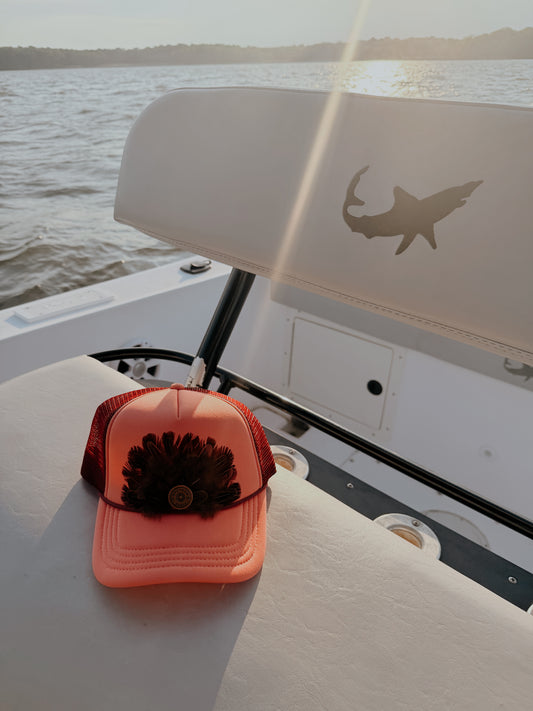 Coastal Feather Trucker Hat