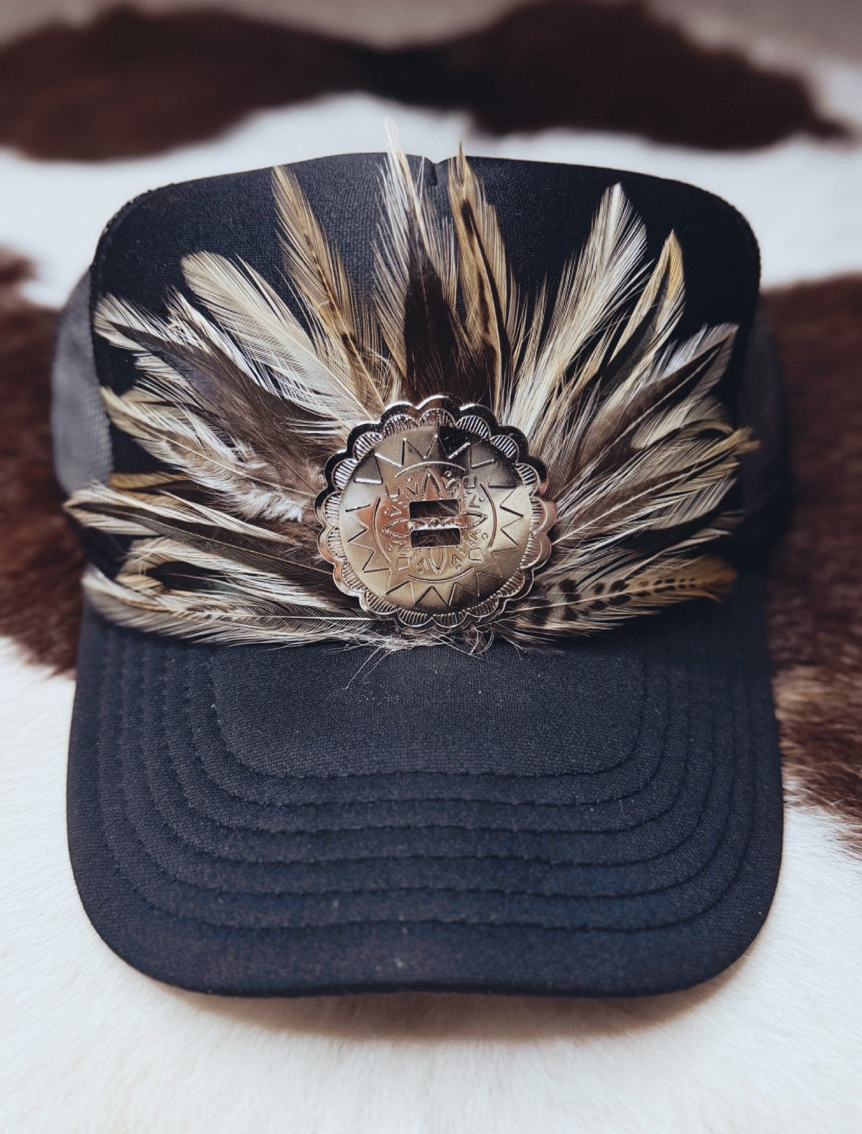 Feather Trucker Hat