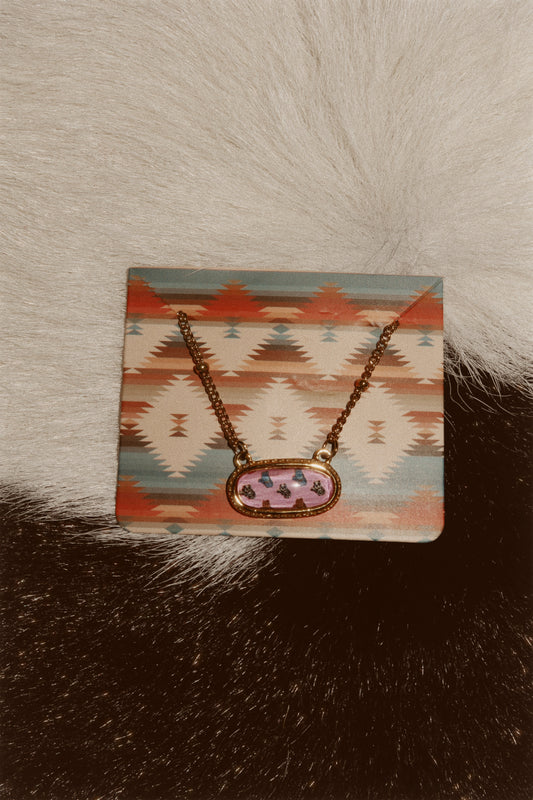 Cowboy Hat Western Gold Necklace