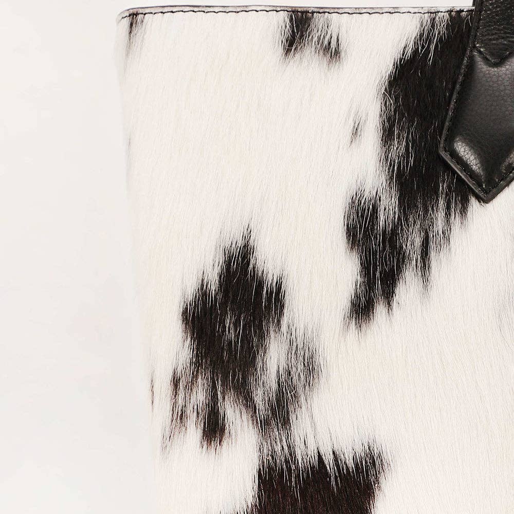 Loyal West Black and white cowhide bag