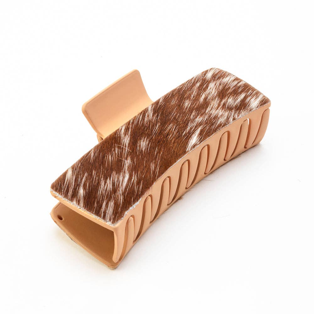 High Vista Hair Comb Clip In Light Brown: Brown-Embossed
