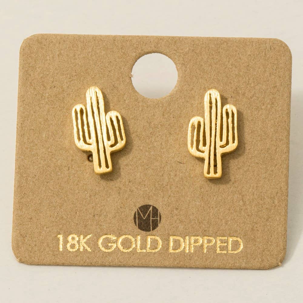 Desert Cactus Stud Earrings: G
