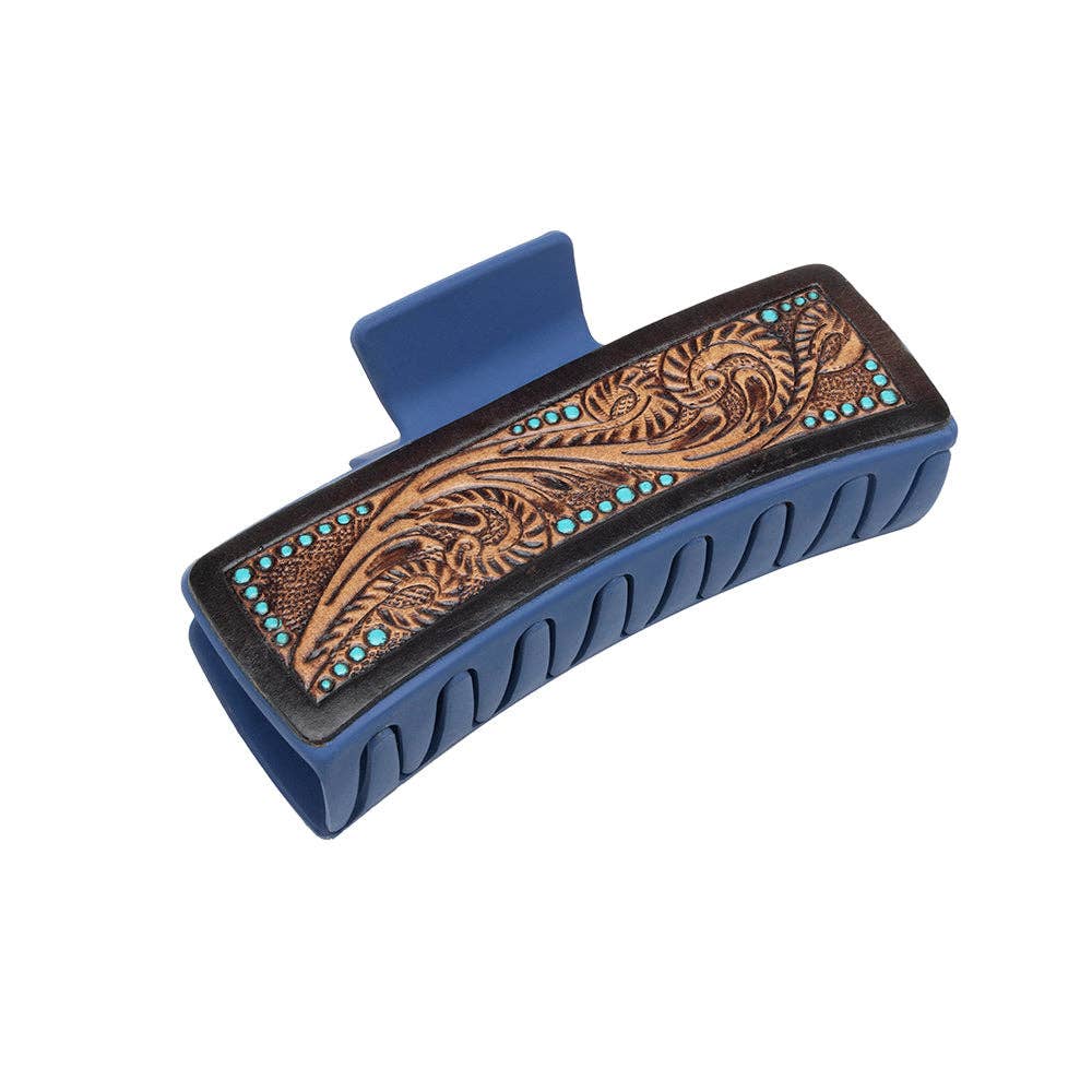 Sage Serenade Hair Comb Clip: Black & White