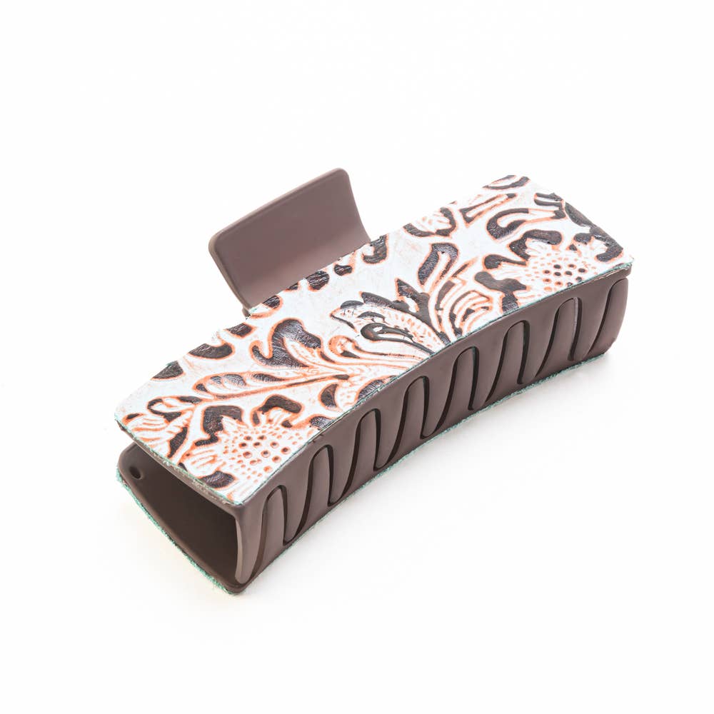 High Vista Hair Comb Clip In Turquoise: Black-White