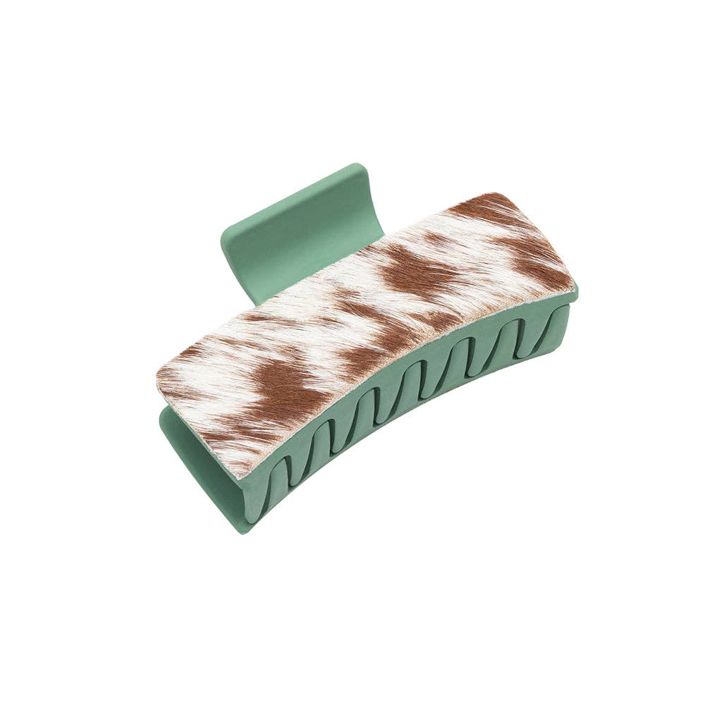 Western Spirit Hair Comb Clip: Turquoise Embossed