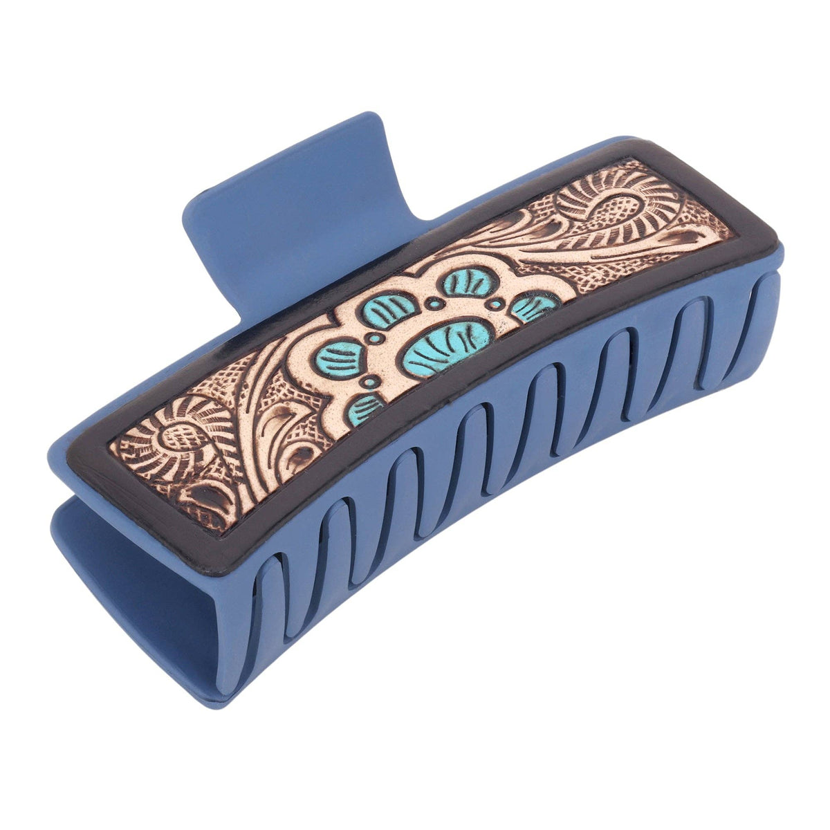 Sage Serenade Hair Comb Clip: Black & White