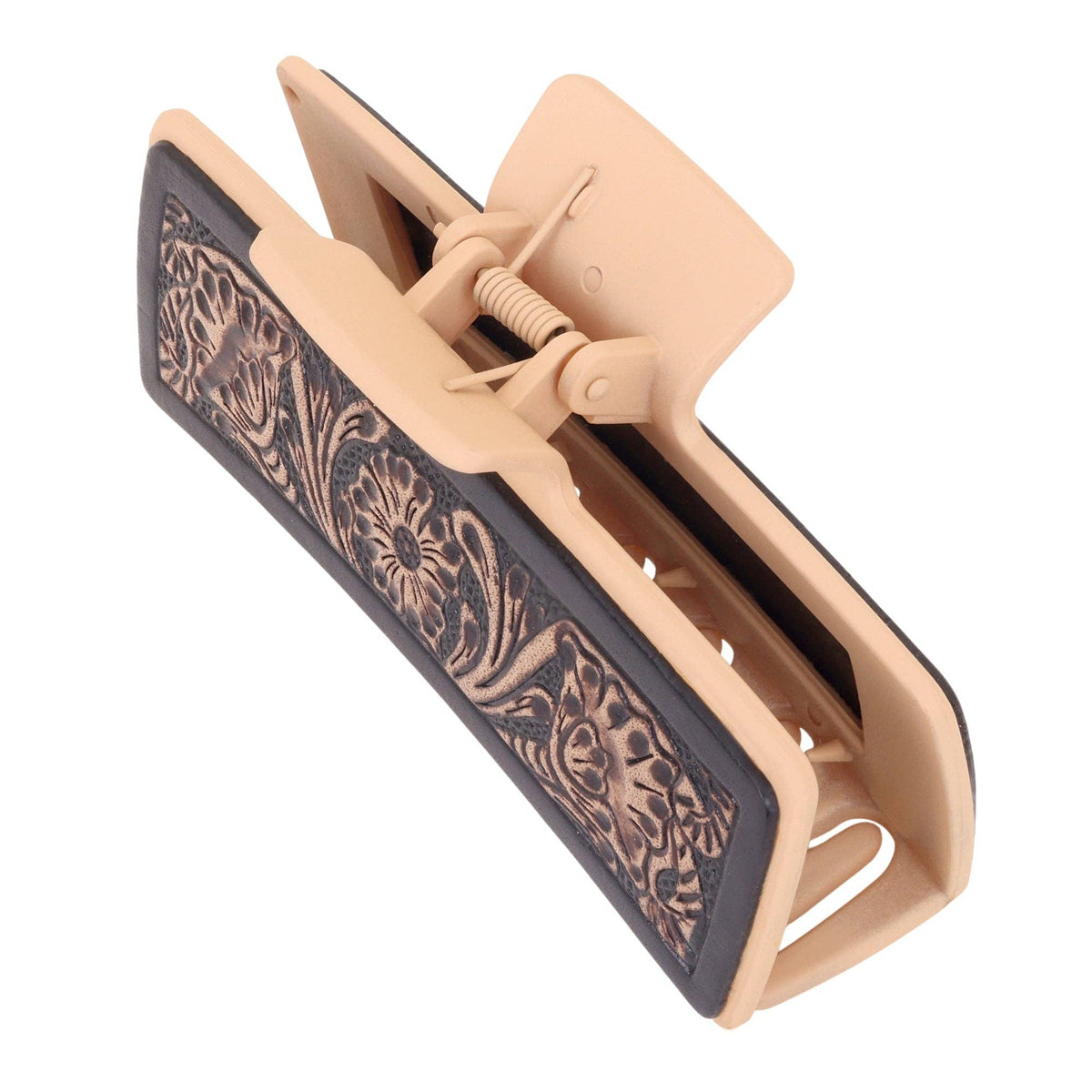 High Vista Hair Comb Clip In Light Brown: Brown-Embossed