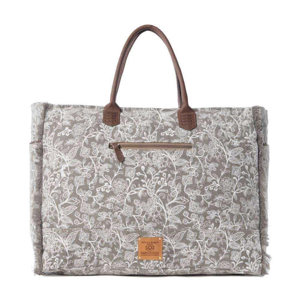 Wildstar Pony Western Weekender Bag for Women in white with hairon detail: White