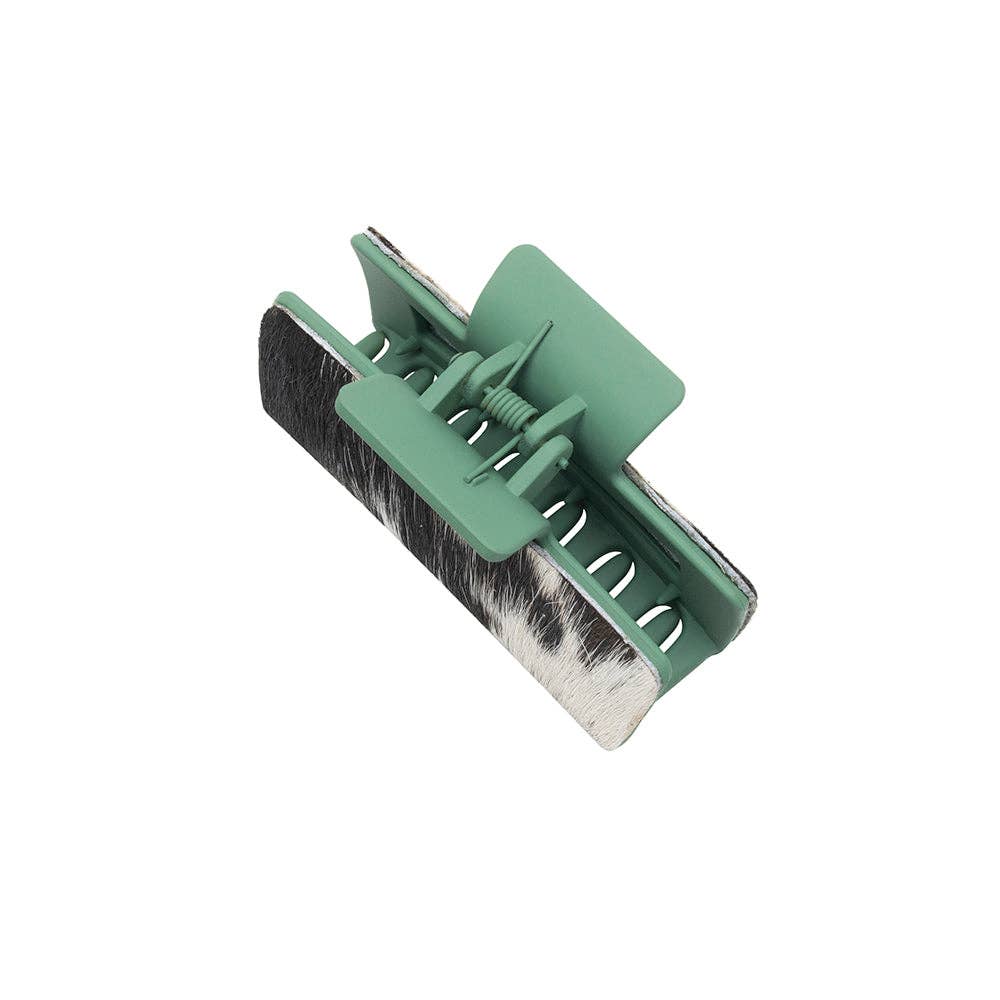 Western Spirit Hair Comb Clip: Turquoise Embossed