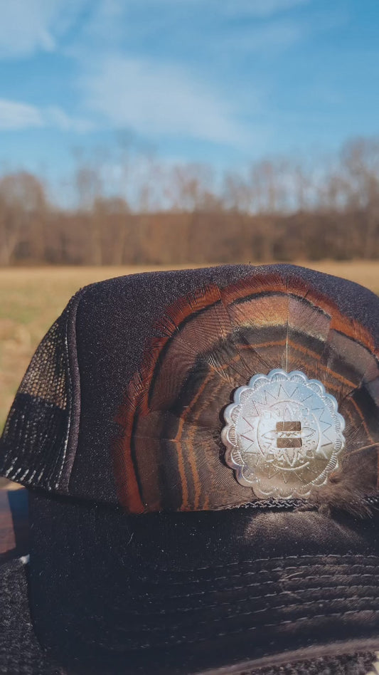 Turkey Feather Trucker Hat